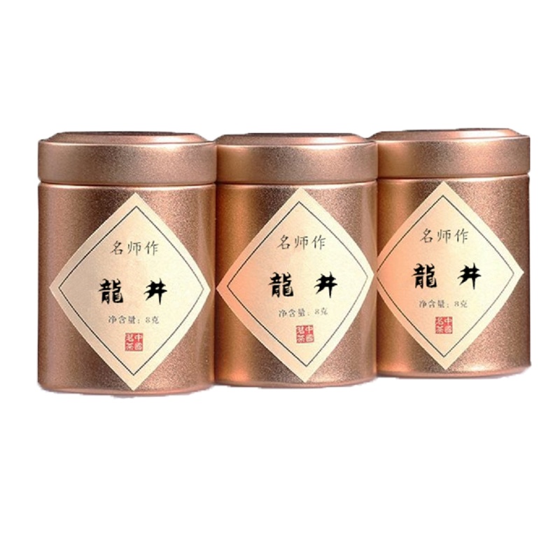 新茶龙井茶雨前浓香型绿茶小泡罐绿茶茶叶源御露名师作3罐共24g