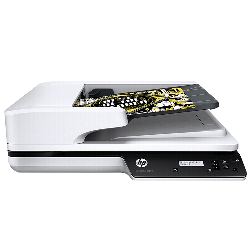 惠普(hp))ScanJet Pro 3500 f1 平板馈纸式扫描仪(自动双面扫描 A4幅面)