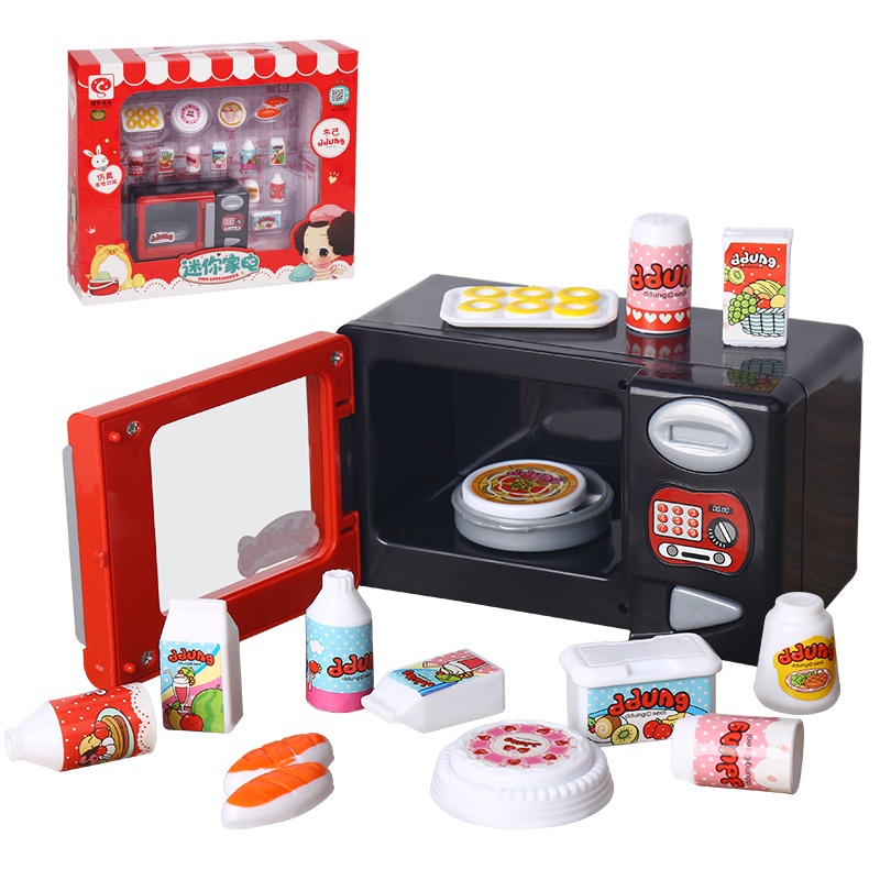 男孩女孩冬己过家家厨房玩具小家电微波炉款