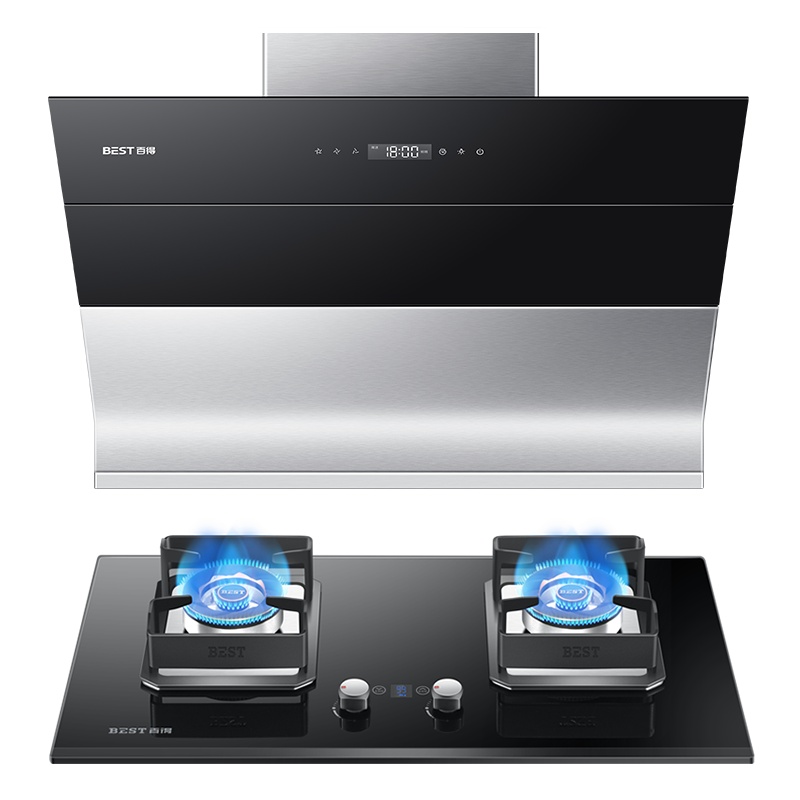 华帝百得(BEST)烟灶套装烟灶套餐侧吸式触控抽油烟机燃气灶液化气天然气DY55+DZ50B
