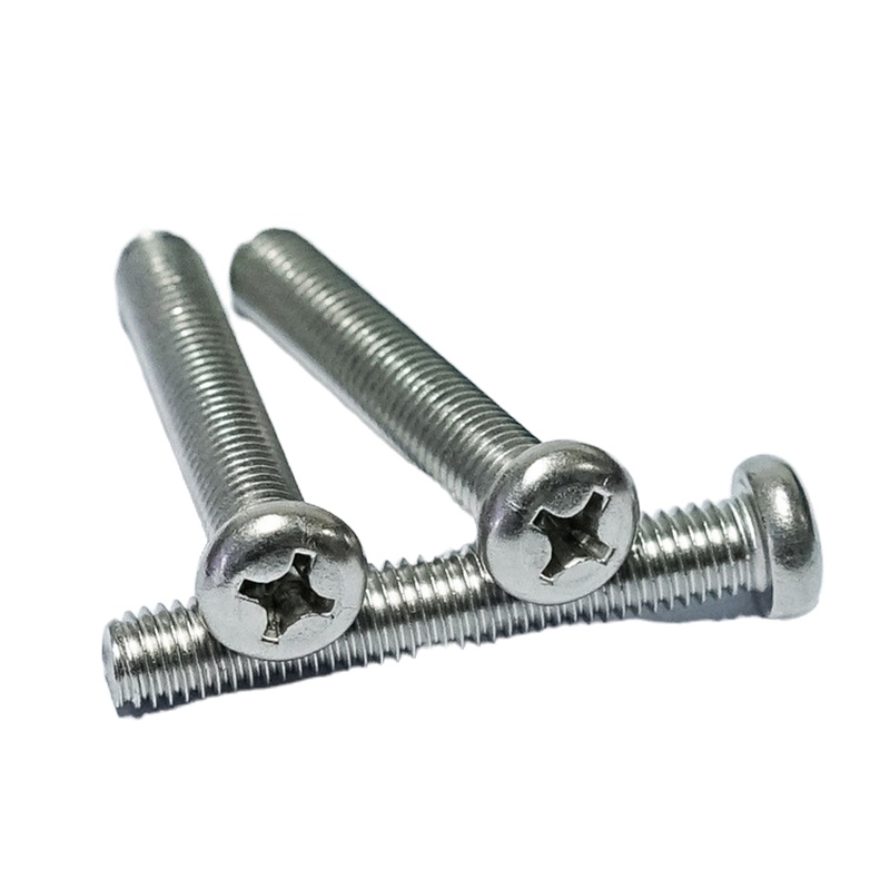 十字槽盘头机螺钉GB818国标螺丝 304不锈钢 M6*12 100枚