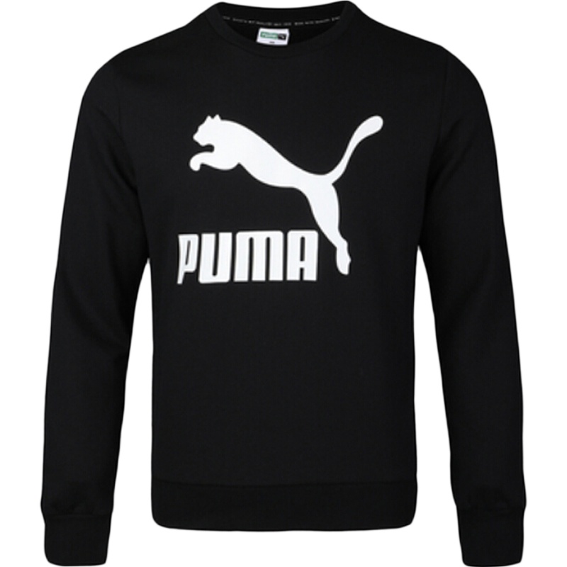 PUMA彪马男子圆领运动跑步训练卫衣套头衫599296-01