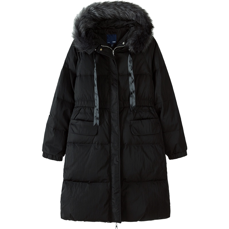 森马羽绒服女2019冬季新款中长款毛领设计感保暖加厚外套学生潮流