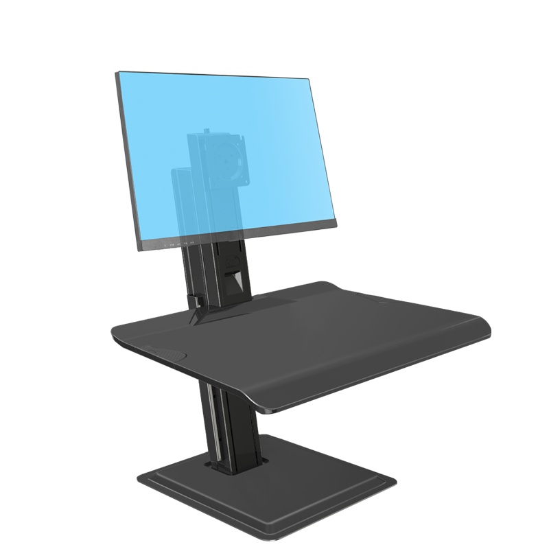 NB 站立办公升降台式电脑桌 显示器支架工作台 可移动升降式工作台书桌 家用工作台书桌ST15黑色