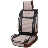 布雷什(BOLISH)五座四季通用汽车坐垫冬季仿亚麻养生保暖全包围汽车座垫车垫车内饰品皮麻标准款神秘黑