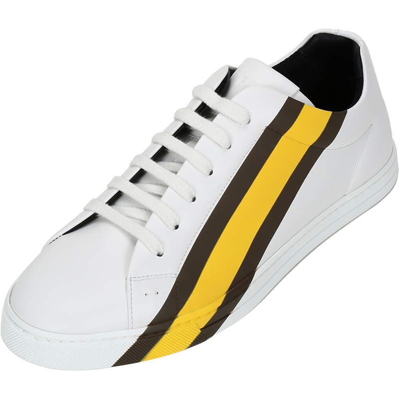 FENDI 男士皮革系带休闲运动鞋板鞋 7E1380 AD7N