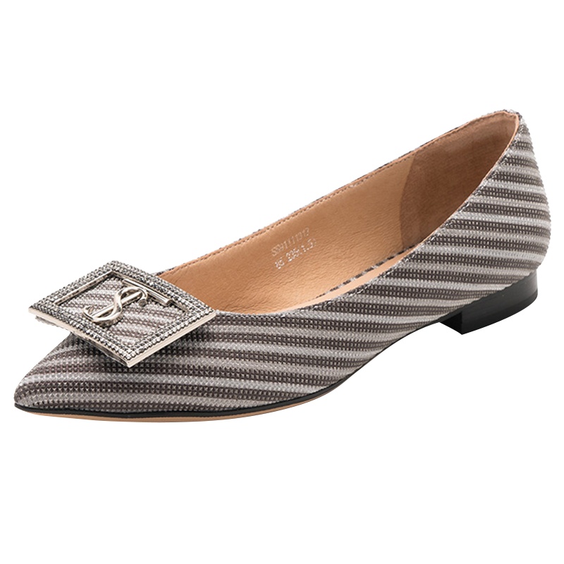 ST&SAT/星期六金属饰扣尖头低跟方跟时尚单鞋女SS91111317