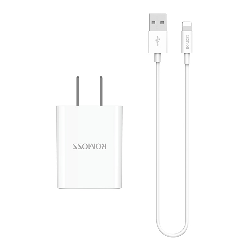 罗马仕正品苹果6S充电器套装2.1A充电头8快速7安全XS安卓适用于华为小米/vivo手机双USB口器XR插头