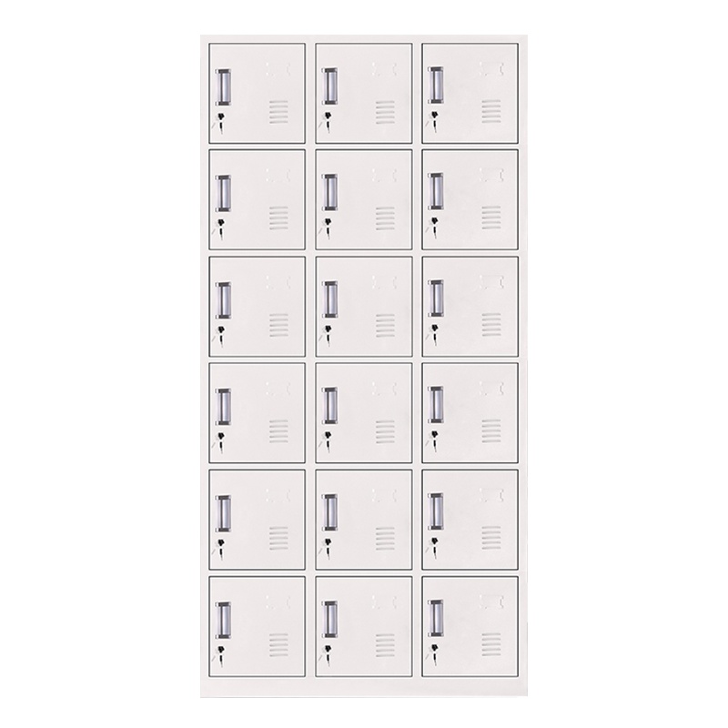 DXBG钢制办公文件柜铁皮柜矮柜资料密码带锁凭证档案员工储物更衣柜子十八门更衣柜