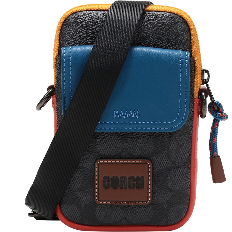 COACH 蔻驰 男士 专柜款涂层帆布配皮PACER单肩斜挎包手拿包腰包 903