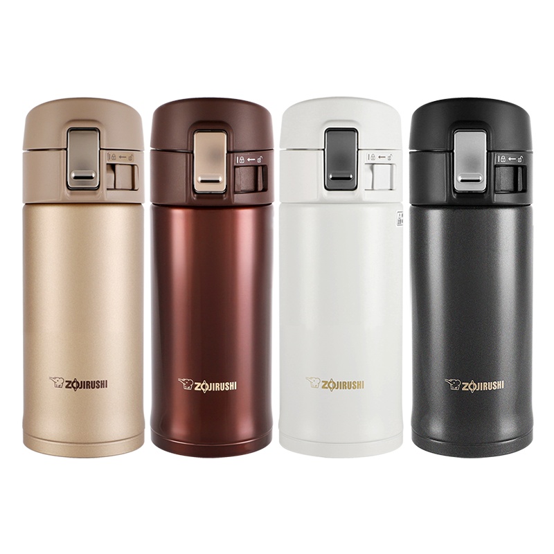 象印(ZO JIRUSHI) 保温杯 SM-KR36 真空保冷保温杯高档进口304不锈钢男女款车载单手杯子 白色弹盖杯