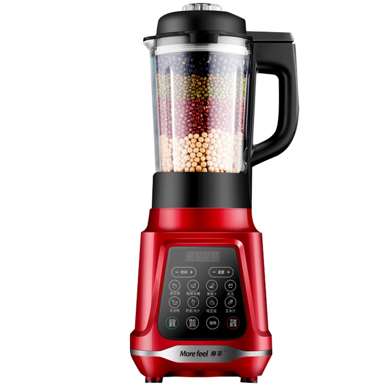 摩菲破壁机家用全自动加热豆浆料理多功能婴儿辅食红色
