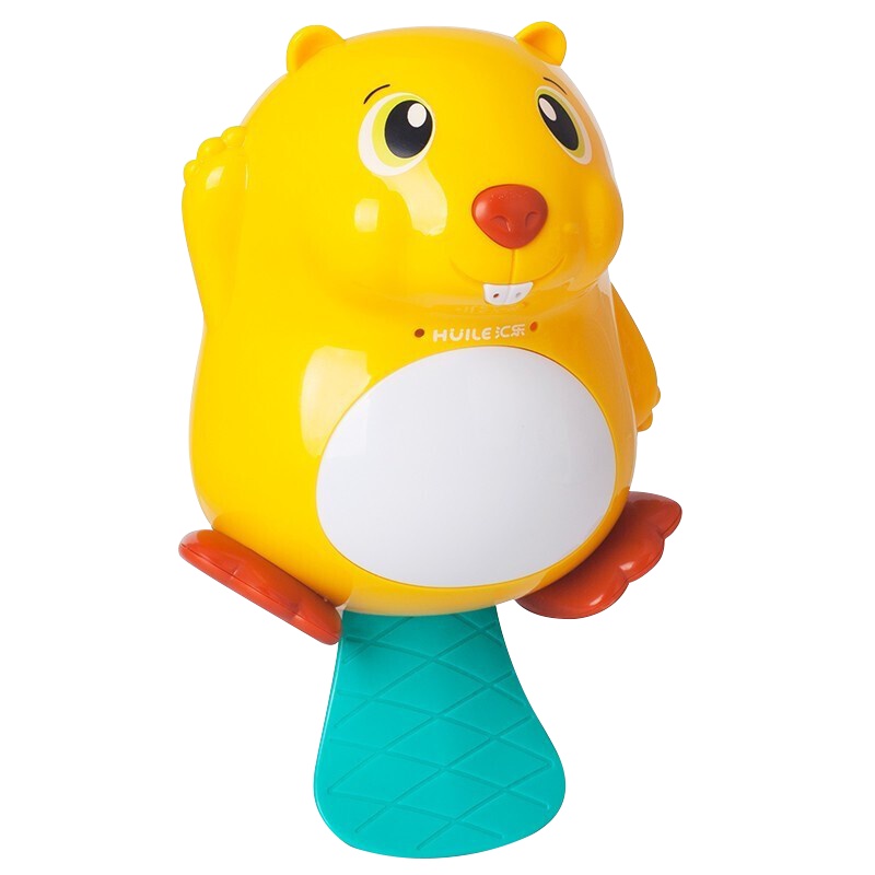 汇乐宝宝洗澡游泳玩伴电动鱼感应好奇戏水玩具儿童喷水小动物小海狸