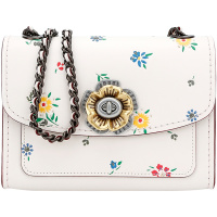 蔻驰 COACH 品 女士专柜款山茶花PARKER皮质单肩斜挎包微瑕皮皱 30585 B4/HA