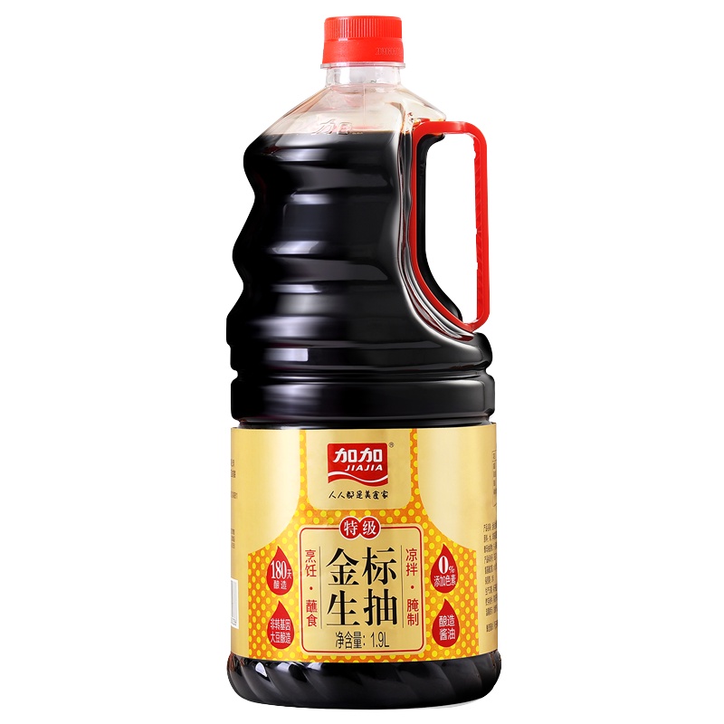 加加 特级金标生抽1.9L 酿造酱油 炒菜火锅调味品