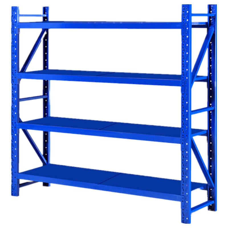 欧宝美仓储货架超市仓库架展示架轻型1.5米四层主架