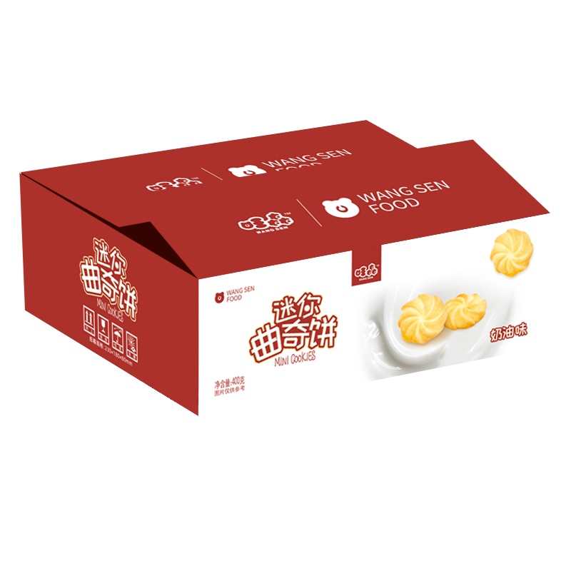 旺森奶油曲奇小饼干400g/整箱办公室休闲零食