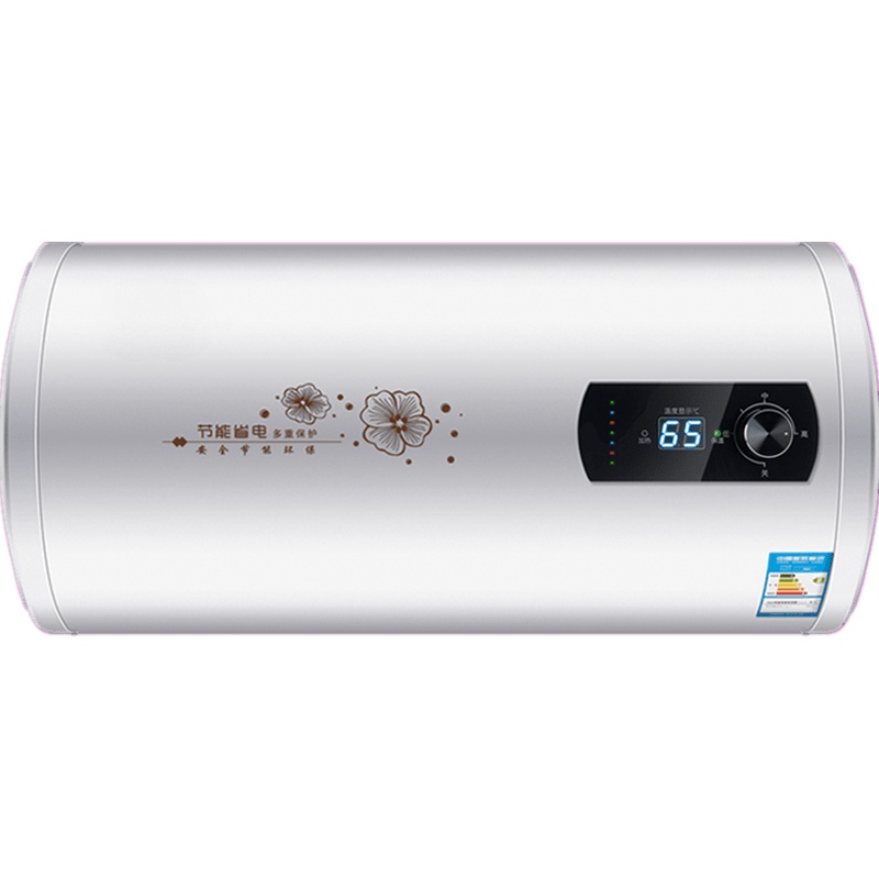 电热水器家用储水式扁桶圆桶速热小型卫生间洗澡40L50L_80升圆桶数显高配双防电墙