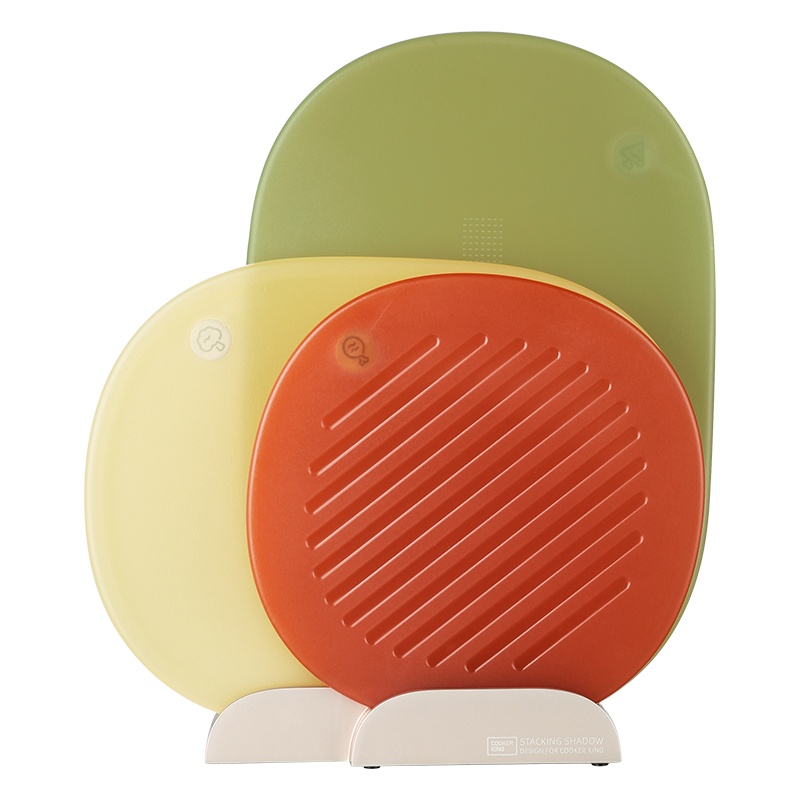 炊大皇(COOKER KING)叠影砧板套装 3件套 健康食品接触级材质多色案板水果菜板DY30CB