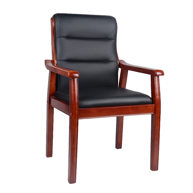 三圣 办公家具实木电脑椅会议椅职员培训椅办公椅家用皮质人体工学椅