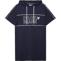 Paul Frank/大嘴猴 夏季短袖连衣裙女运动风休闲连帽女装 PFCDS212048W