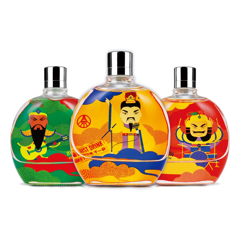 五粮液 干一杯好兄弟彩瓶52度118ml*3瓶礼盒装浓香型白酒