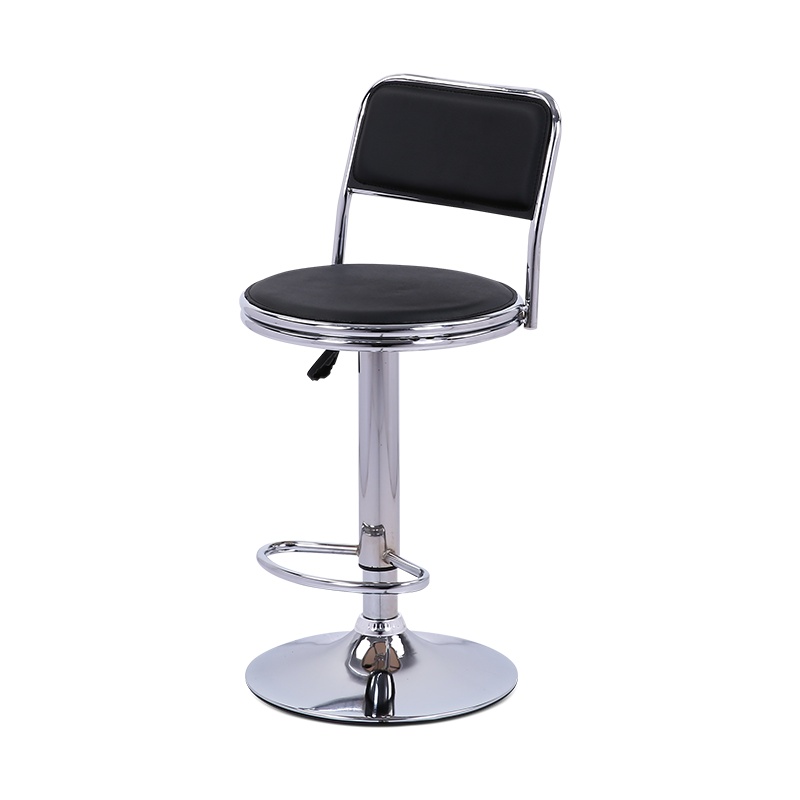 [红心家居]吧台椅靠背凳子旋转升降吧椅高脚圆吧台凳吧凳(脚盘)