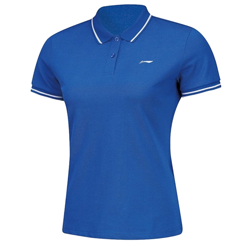 李宁圆领翻领运动女POLO衫