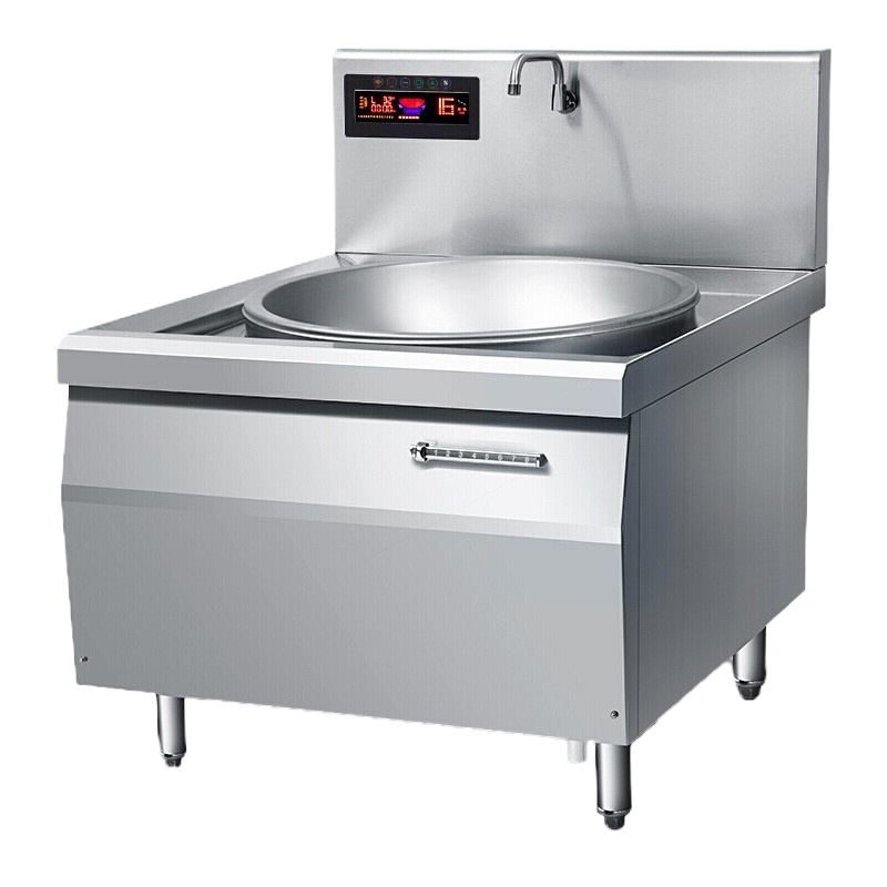 德玛仕(DEMASHI)大功率商用电磁炉 电磁大锅灶学校食堂酒店电灶台HW-DC20C-08单头大炒锅20kw(304不