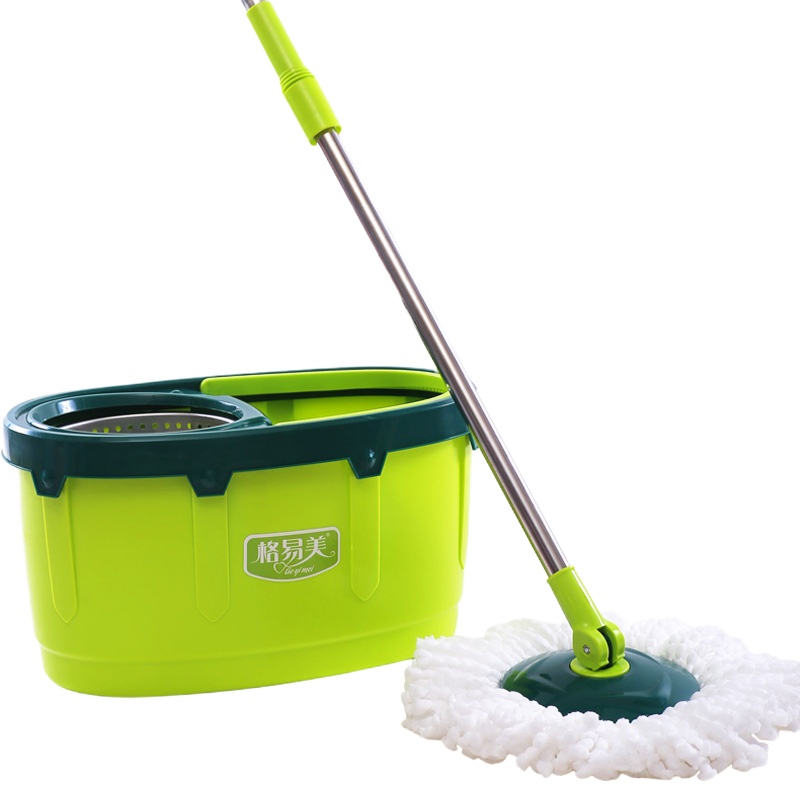 格易美 精装加厚大号旋转拖把拖把可拆卸拖布桶 绿色 4003 单只装