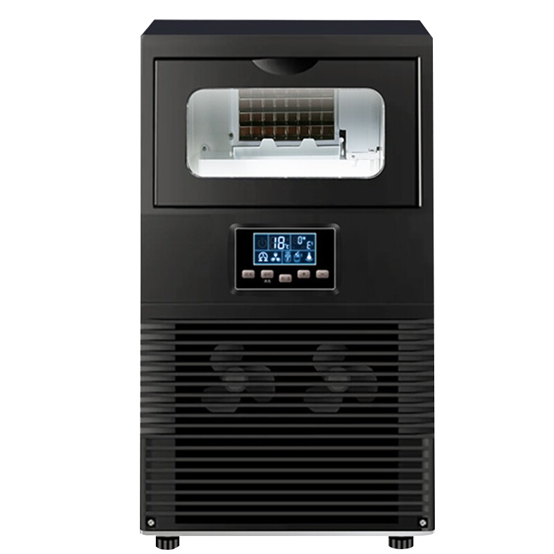 埃利斯(AILISI)32冰格不锈钢外壳制冰机 手动自动加水 方冰HZB-40F/AB制冰机