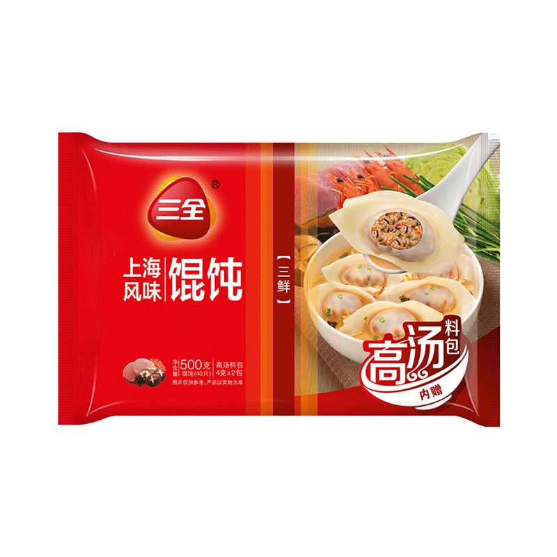 三全上海三鲜馄饨500g