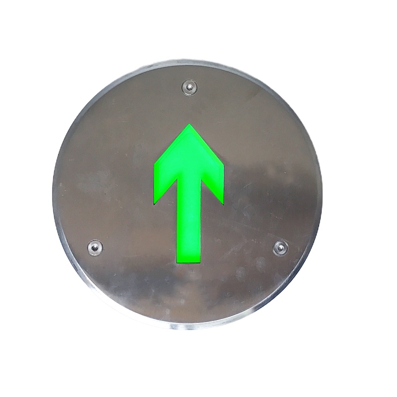 企业定制 24v 36V 通用集中控制型地面疏散指示灯 单行箭头 直径17cm 开孔15.5cm 深度3.5cm