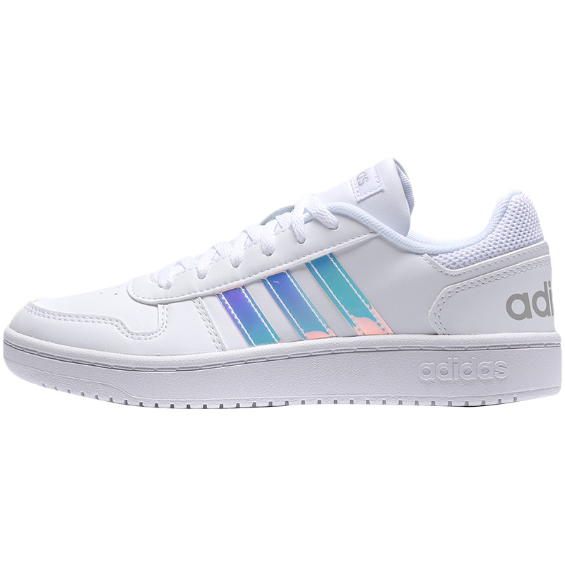 【自营】阿迪达斯NEO女鞋板鞋HOOPS 2.0小白鞋运动休闲鞋EH3412