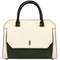 DISSONA迪桑娜女包单肩包 欧美撞色牛皮手提斜挎杀手包包