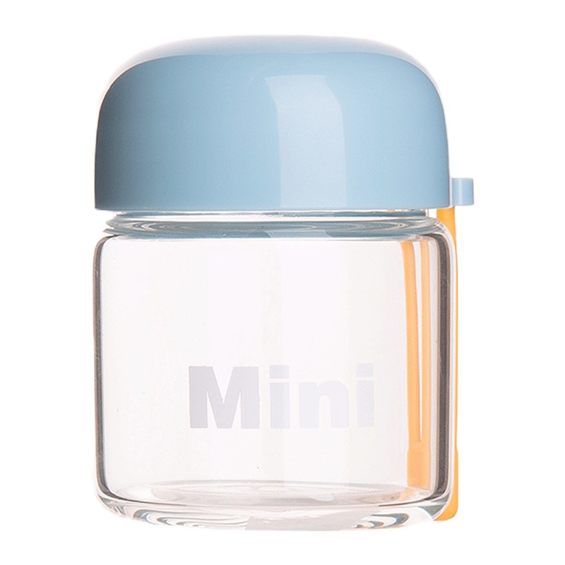 小巧可爱玻璃杯韩版便携迷你水杯女学生创意随手杯小号杯子150ml 封后 蓝色