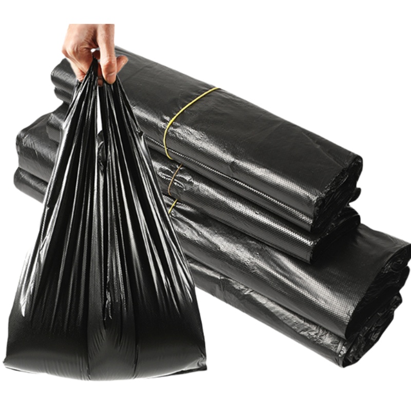 美丽新大号垃圾袋60cm*80cm*50只商用物业办公酒店加厚平口垃圾袋黑色厨房用(5.18)