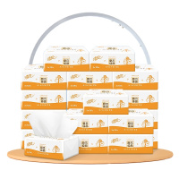 清风原木纯品抽纸餐巾纸升级3层120抽吸水性强家庭整箱20包