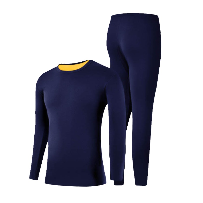 蒙鼓羊冬季新款保暖内衣男士秋衣秋裤加绒加厚冬内衣套装休闲时尚情侣轻奢睡衣睡裤女士贴身秋衣秋裤金色绒毛打底保暖衣套装潮灰