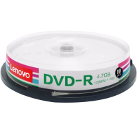 联想DVD-R 光盘/刻录盘 16速4.7GB 办公系列 桶装10片 空白光盘