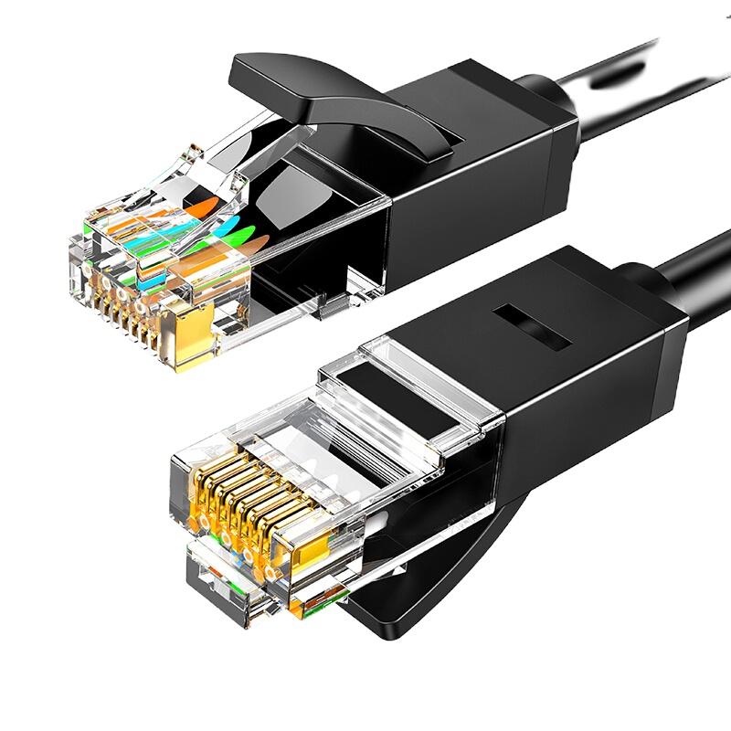 绿联 六类CAT6类网线 千兆网络连接线 电脑宽带家用监控非屏蔽扁平跳线 成品网线 黑色 20米 50181