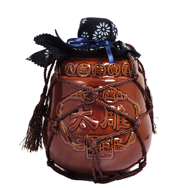 古越龙山 绍兴黄酒 八年陈太雕酒 半甜型 2L