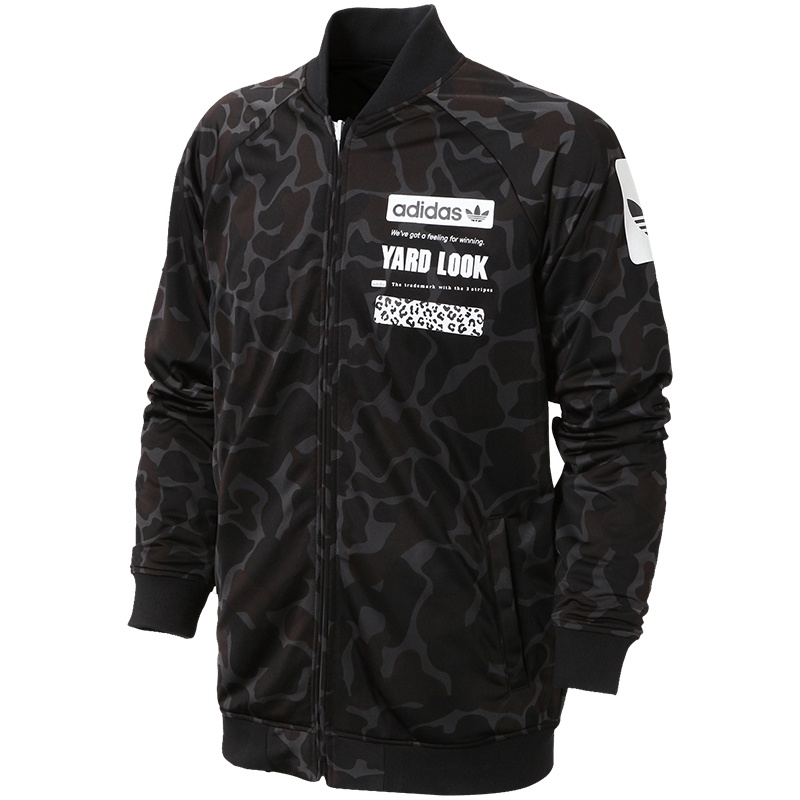 【自营】adidas阿迪达斯三叶草男子夹克抓绒舒适休闲运动服CD1715 L CD1715黑色