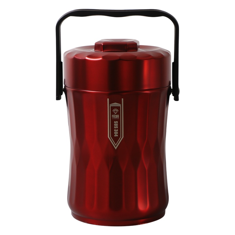 鸣順(Mingshun)304不锈钢保温饭盒真空超长便携餐盒上班族多层提锅学生保温桶