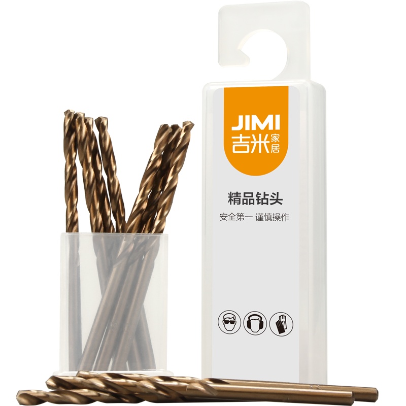 吉米家居 JM-G14203 含钴钻头手电钻冲击钻头金属不锈钢高速钢麻花钻电动工具配件3mm10支装