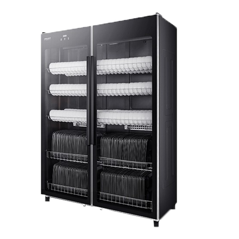 德玛仕DEMASHI商用消毒柜紫外线消毒立式双开门对开门餐厅食堂酒店餐饮用大容量碗柜 XDZ880-F3