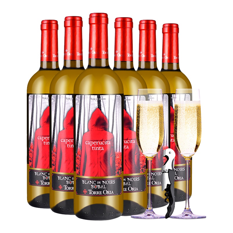 西班牙原瓶进口 小红帽干白葡萄酒750ml*6 整箱装