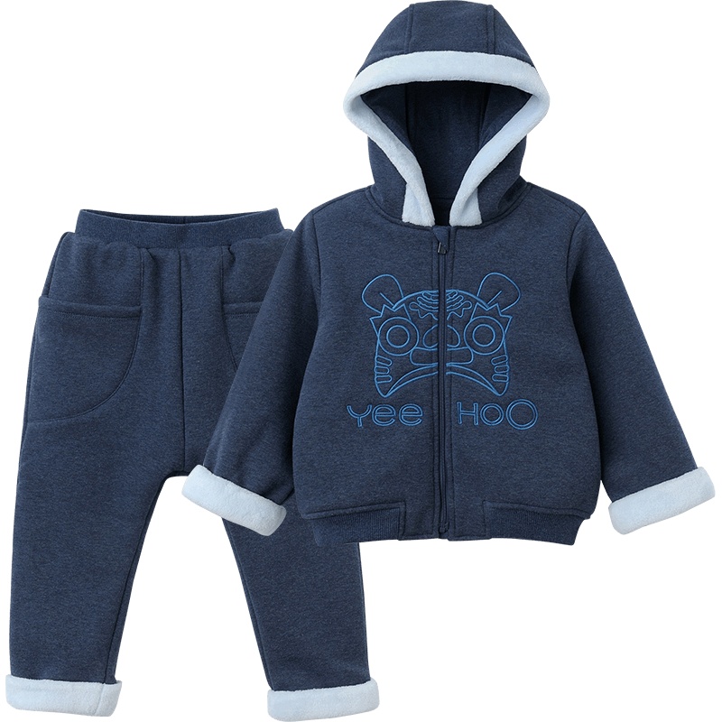 英氏儿童套装 男女宝中国风新年送礼外套长裤 1812A9519