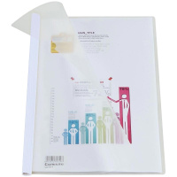 齐心Q310-1 文件夹报告夹拉杆夹A4抽杆夹白色10个装