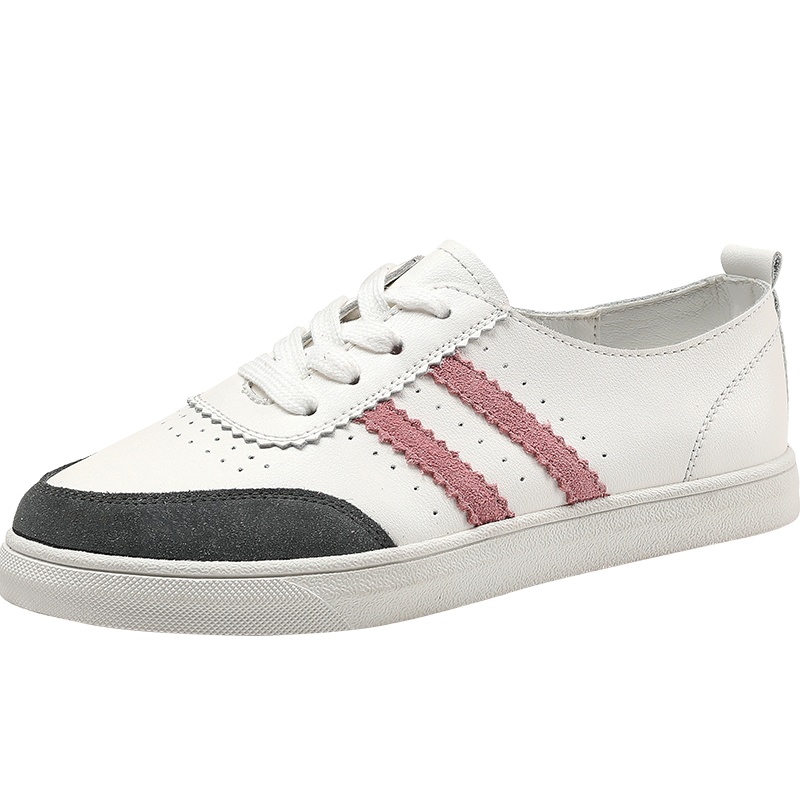 公猴小白鞋女2021新款春季真皮韩版板鞋平底英伦学生基础白鞋